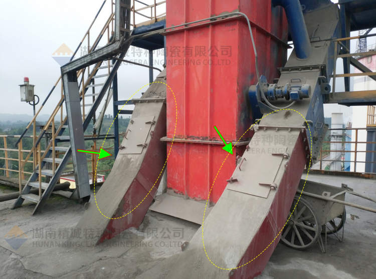 壹定发特瓷牌耐磨陶瓷内衬下料溜槽