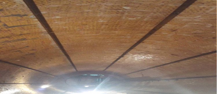 湖北某烧结厂圆筒混淆机使用壹定发耐磨陶瓷衬板